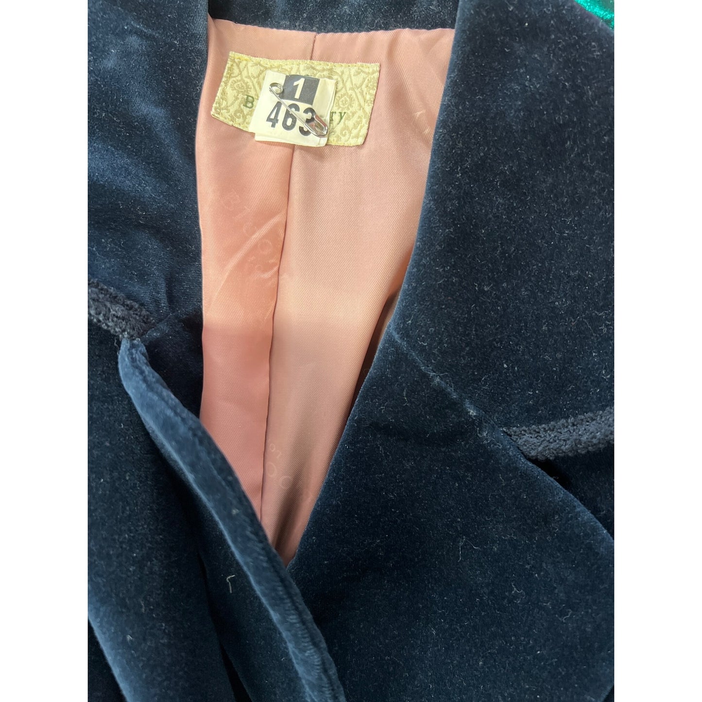 Vintage Bloomsbury London Black Velvet Jacket Feminine Fit Coat
