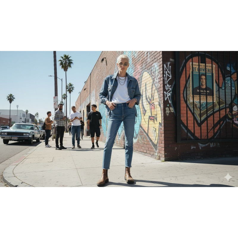 American Apparel Denim Jacket Medium Blue Unisex