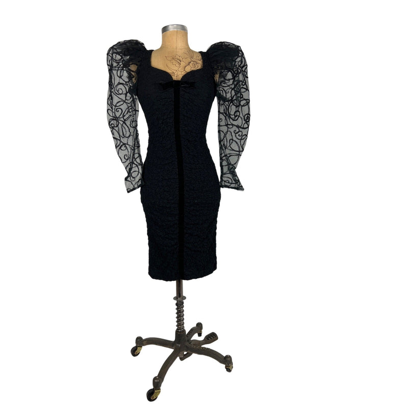 Vintage 80s Climax Karen Okada for David Howard Iconic Design Little Black Dress Collectible LBD, Fundraiser Supports Sustainable Fashion