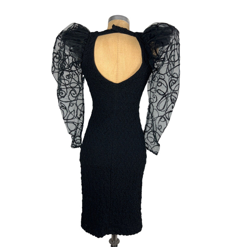 Vintage 80s Climax Karen Okada for David Howard Iconic Design Little Black Dress Collectible LBD, Fundraiser Supports Sustainable Fashion