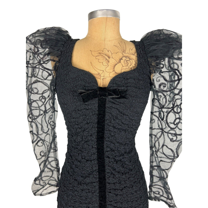 Vintage 80s Climax Karen Okada for David Howard Iconic Design Little Black Dress Collectible LBD, Fundraiser Supports Sustainable Fashion