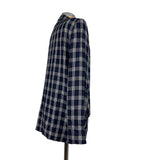 Country Suburbans Navy Blue White Plaid Blazer Authentic Vintage Oversized Jacket