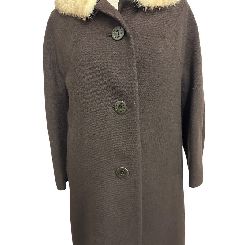 Vintage Shagmoor Wool Coat Fur Collar