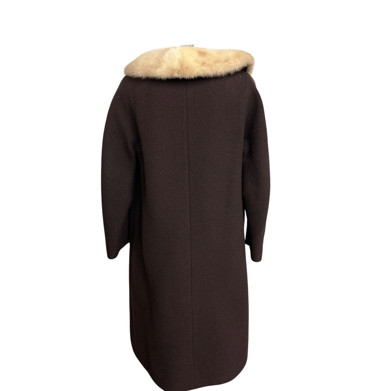Vintage Shagmoor Wool Coat Fur Collar