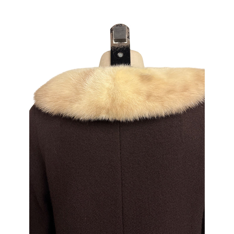 Vintage Shagmoor Wool Coat Fur Collar