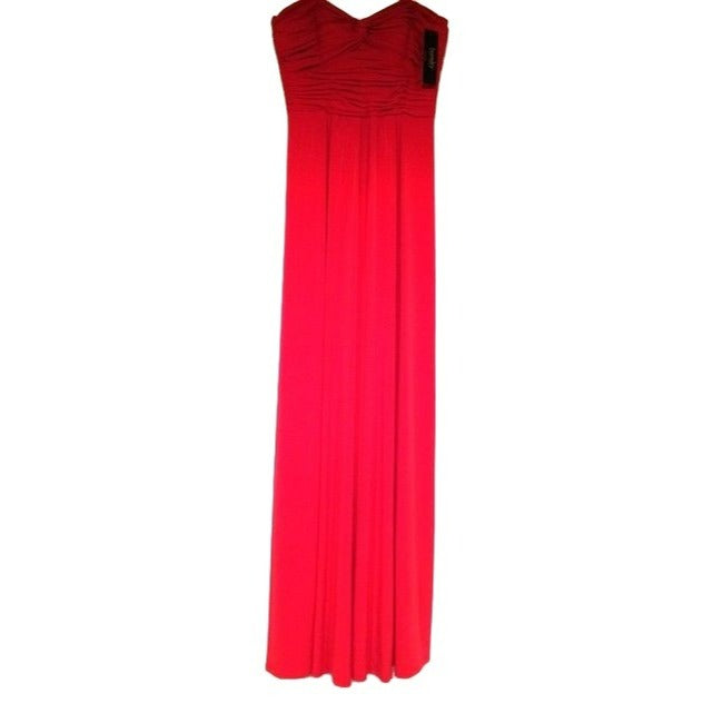 Laundry By Shelli Segal Red Hot Strapless Formal Long Dress