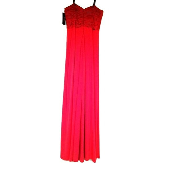 Laundry By Shelli Segal Red Hot Strapless Formal Long Dress