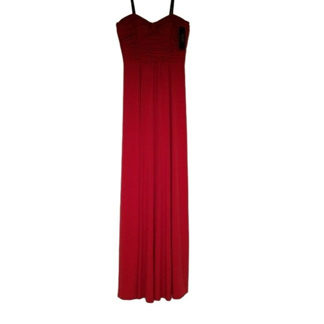 Laundry By Shelli Segal Red Hot Strapless Formal Long Dress