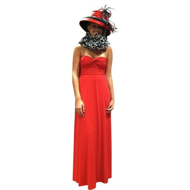 Laundry By Shelli Segal Red Hot Strapless Formal Long Dress