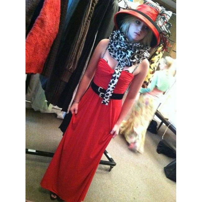 Laundry By Shelli Segal Red Hot Strapless Formal Long Dress