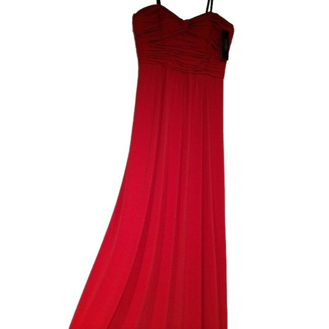 Laundry By Shelli Segal Red Hot Strapless Formal Long Dress
