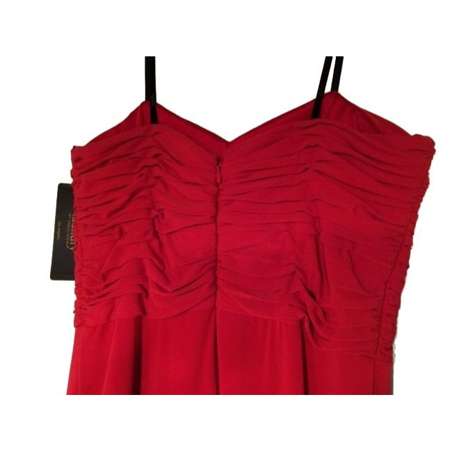 Laundry By Shelli Segal Red Hot Strapless Formal Long Dress