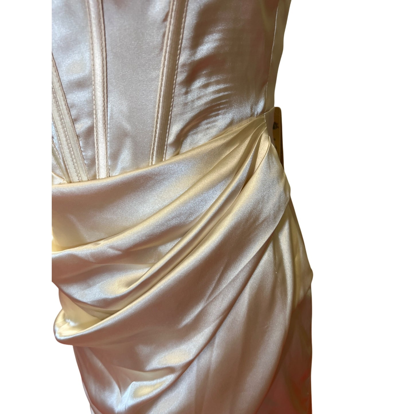 Lindo Noiva Elegant Satin Evening Gown Bridal Bride Corset Formal Prom Homecoming Maxi Long Dress
