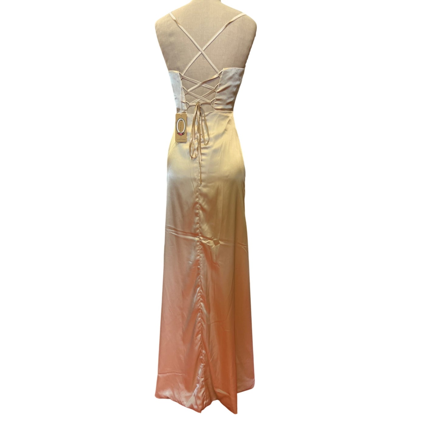 Lindo Noiva Elegant Satin Evening Gown Bridal Bride Corset Formal Prom Homecoming Maxi Long Dress