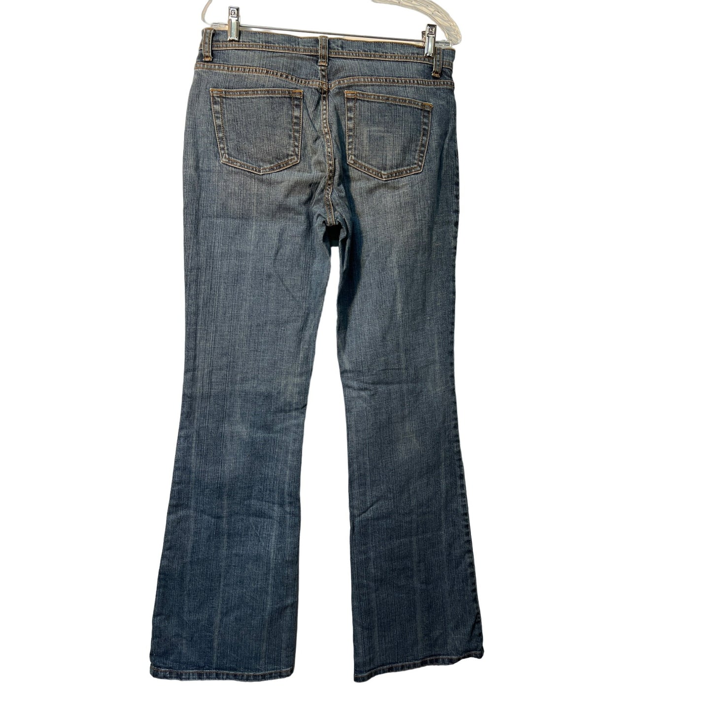 London Jean Stretch Denim Size 8 Leather Lace-Up Jeans