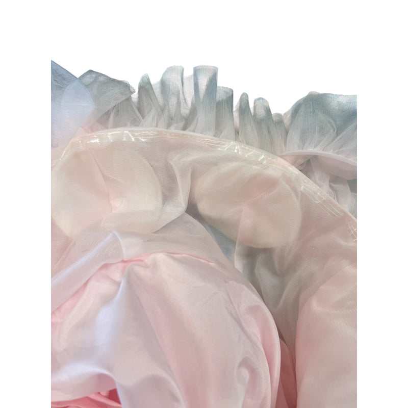 Incredible Oh So Darling Ruffled Tulle High-Low Dress With Train In Soft Pink