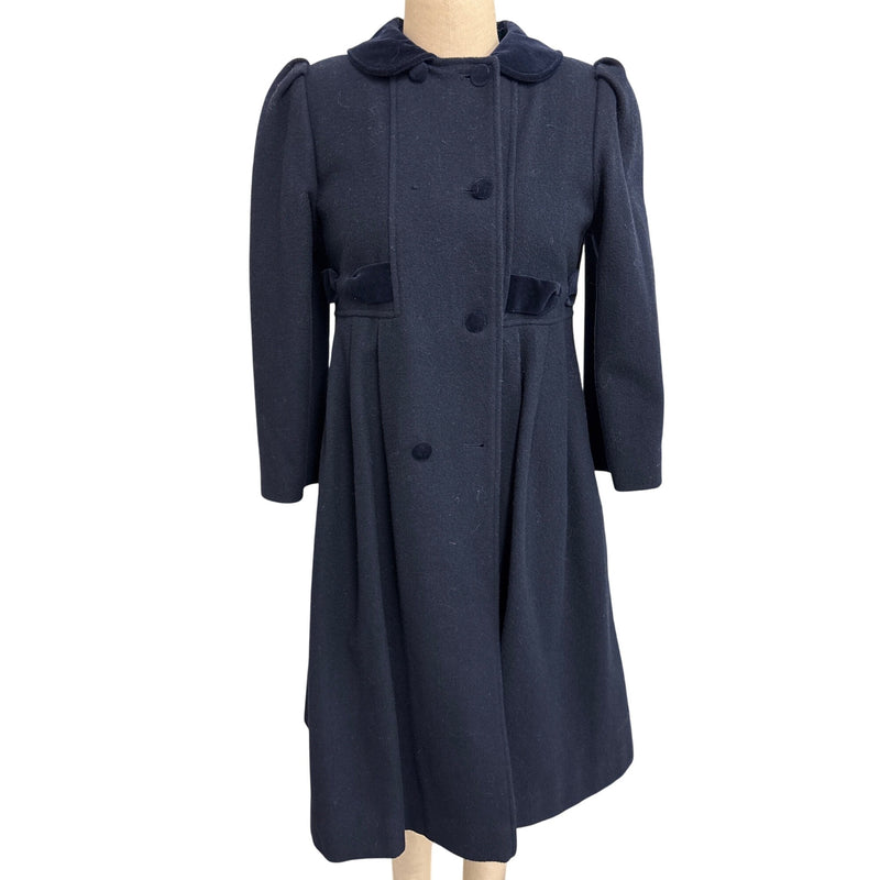 Vintage Young Gallery Wool Peacoat Navy Blue Kids Coat