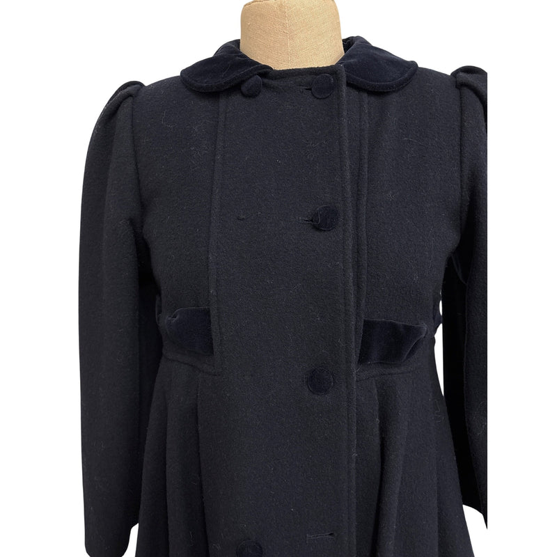 Vintage Young Gallery Wool Peacoat Navy Blue Kids Coat