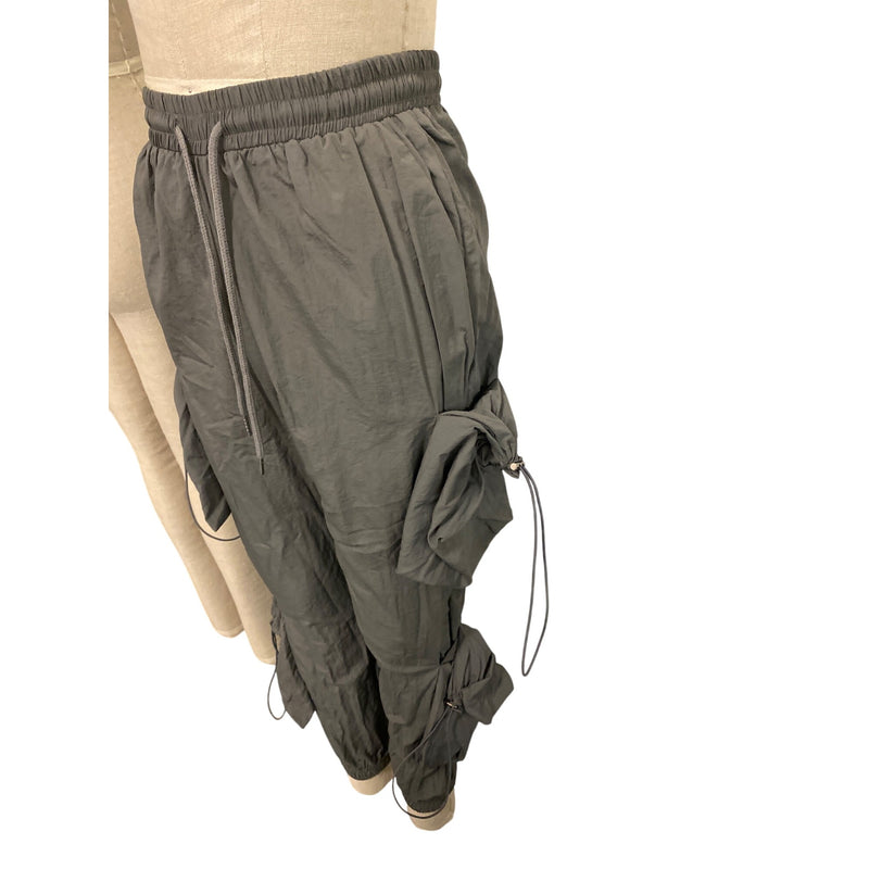 Boohoo Womens Drawstring Cargo Pants With Ruched Details Size 6