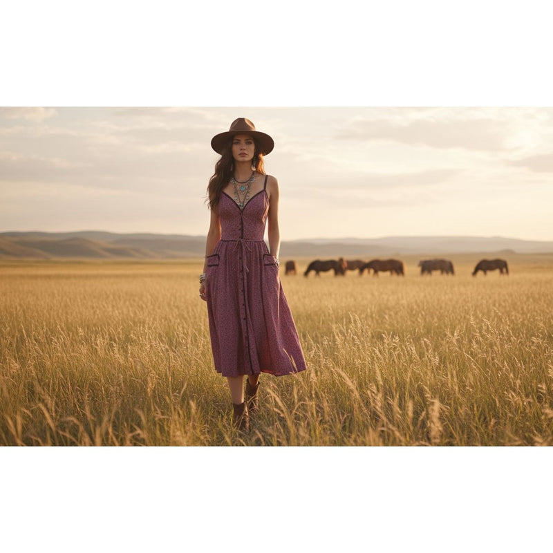 Vintage Gunne Sax By Jessica McClintock Pink Floral Dress with Pockets, Fundraiser for Sustainable Fashion Education Programs