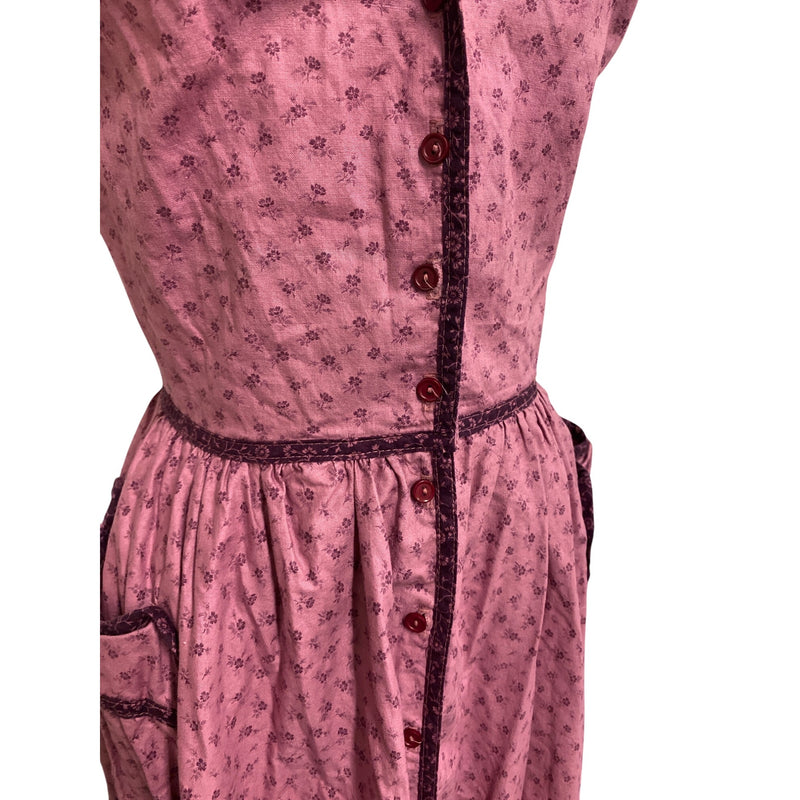 Vintage Gunne Sax By Jessica McClintock Pink Floral Dress with Pockets, Fundraiser for Sustainable Fashion Education Programs