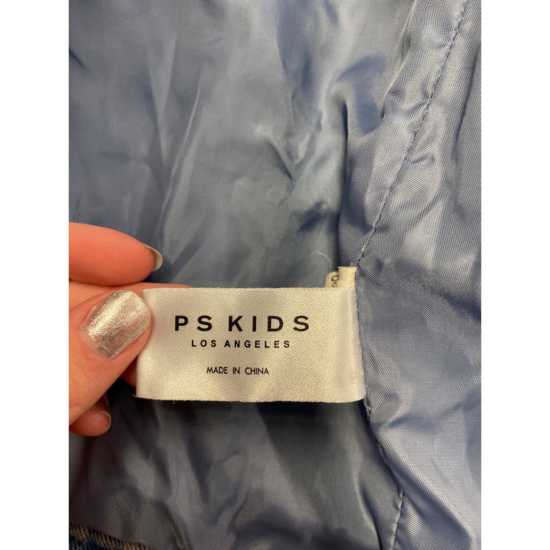 LUXBOHEME Upcycled Coat PACSUN Denim Sherpa Jean Jacket With Peace Patch, Fundraiser for Sustainable Fashion Education Programs