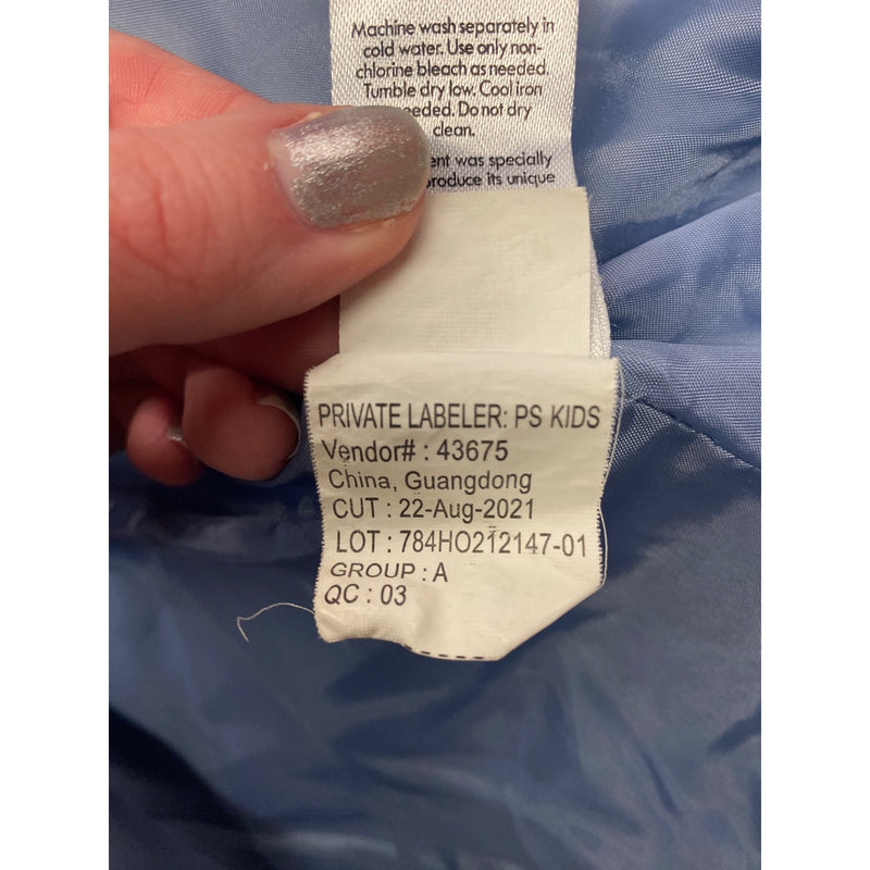 LUXBOHEME Upcycled Coat PACSUN Denim Sherpa Jean Jacket With Peace Patch, Fundraiser for Sustainable Fashion Education Programs