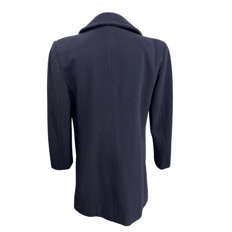 Vintage Evan Picone Dark Navy Blue Wool Coat
