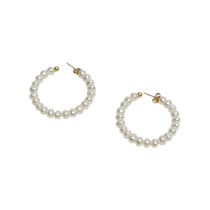 Vintage Jewelry Set Beaded Pearl Black Onyx Green Peridot Hoop Earrings Set With Gold Accents - Trio For Elegant Styling