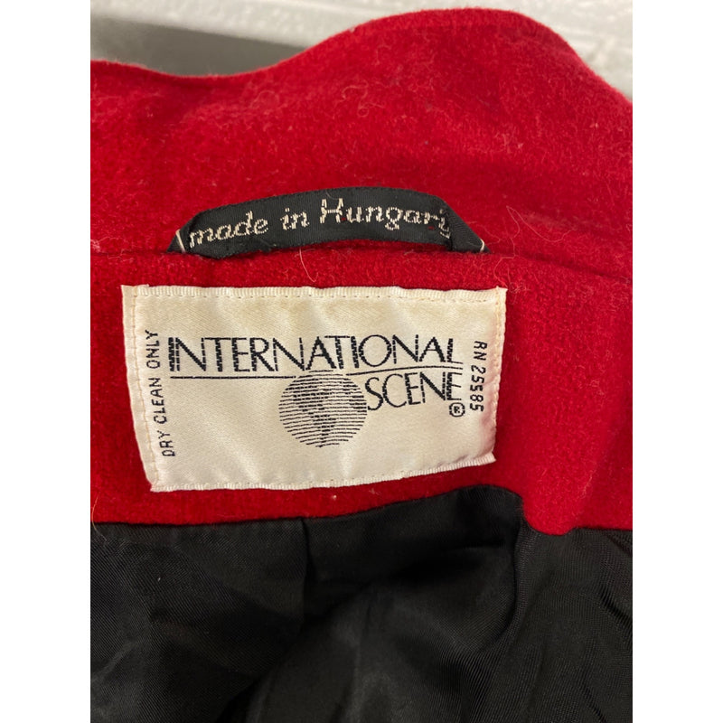 Vintage 80s International Scene Classic Red Coat