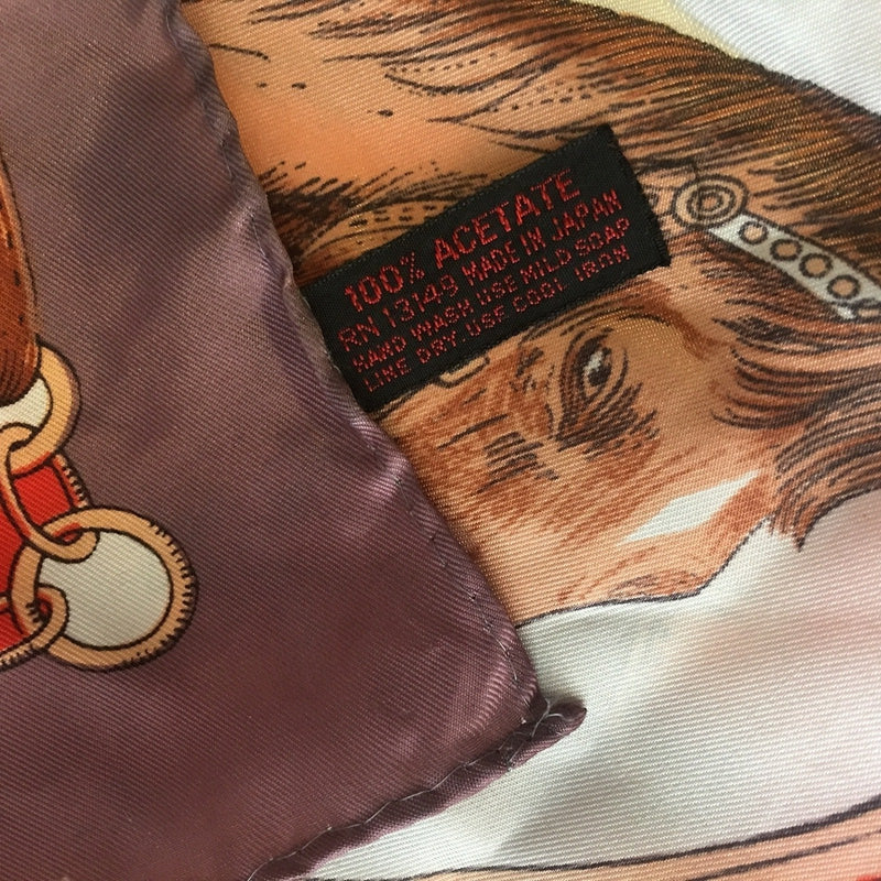 Equestrian Horse Scarf Vintage Accessories made in Japan