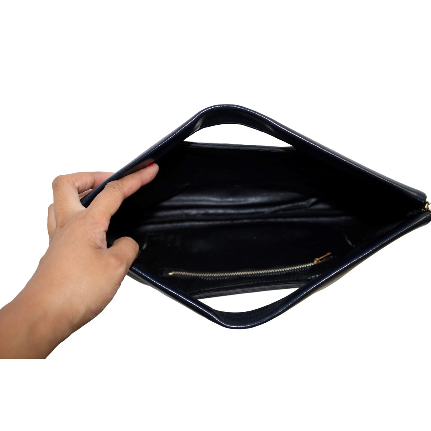 Fabulous Design Navy Leather Clutch Bag Vintage Handbag Cool Accessories