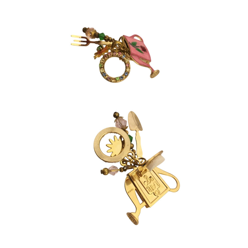 LATR 2 GO Whimsical Pink Flower Garden Runway Clip on Earrings