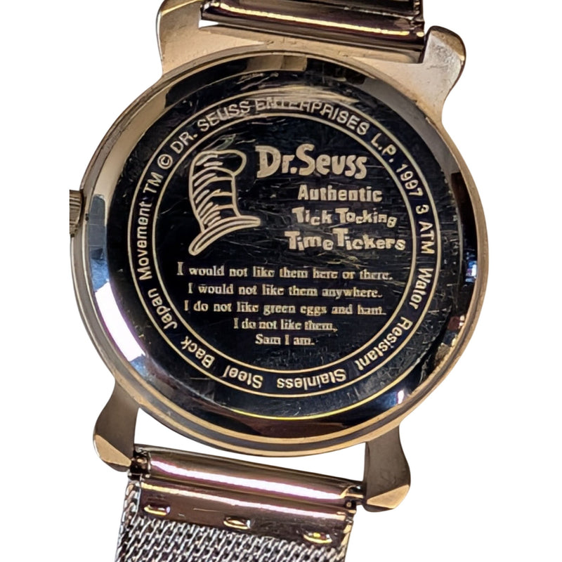 Rare Vintage 1997 Dr. Seuss "Tick Tocking Time Tickers" Sam-I-Am Watch Green Eggs and Ham Authentic Collector’s Piece Fundraiser Support