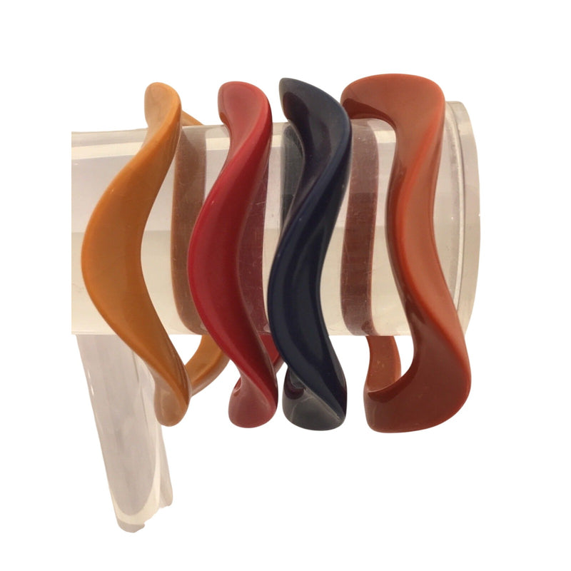 Vintage Plastic Jewelry Wave Bangle Bracelet Costume Bijoux, Fundraiser Supports Sustainable Fashion Education Programs