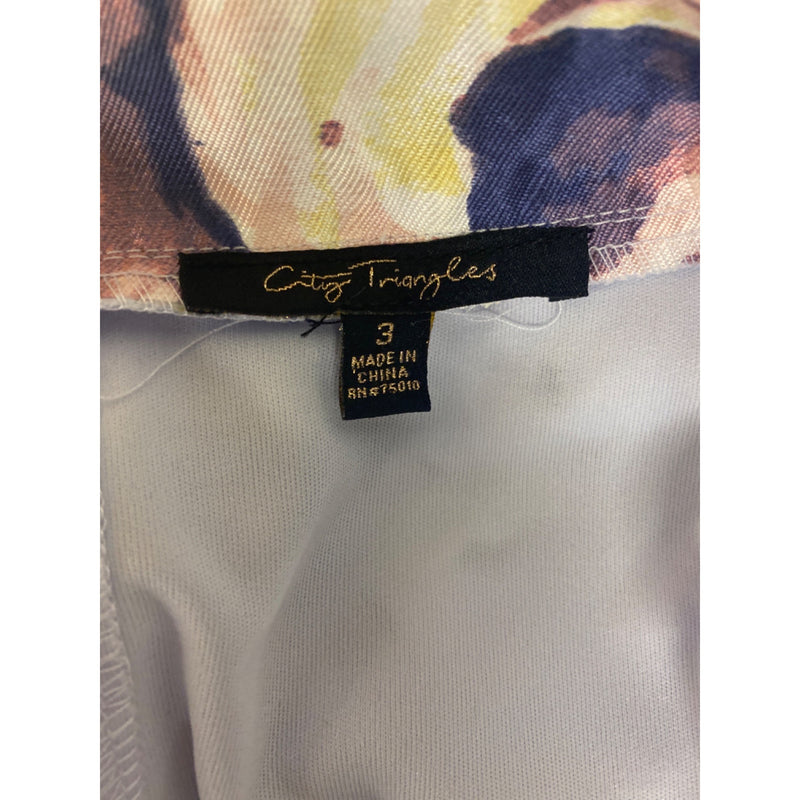 City Triangles 2-Piece Navy Lace & Floral Skirt Top Super Girlie Set Size 3 Juniors