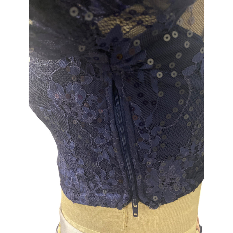 City Triangles 2-Piece Navy Lace & Floral Skirt Top Super Girlie Set Size 3 Juniors