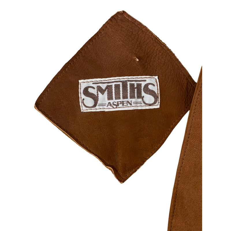 Smiths Aspen Brown Suede Fringe Vest Leather Outerwear Layer