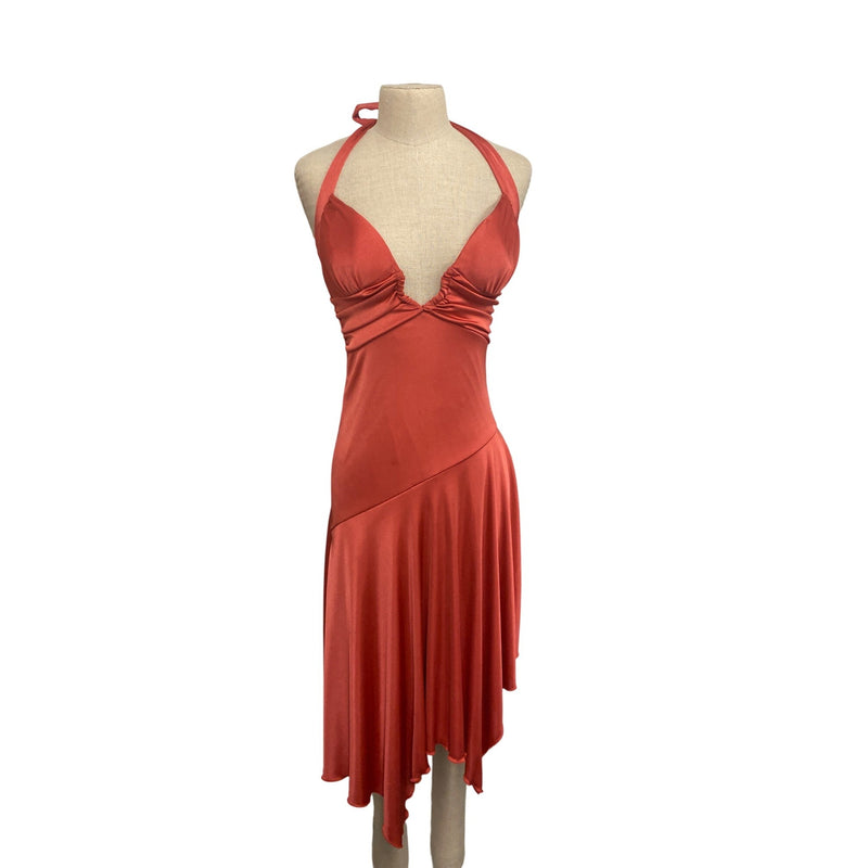 Charlotte Russe Red Halter Asymmetrical Cocktail Dress S