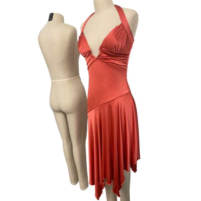 Charlotte Russe Red Halter Asymmetrical Cocktail Dress S