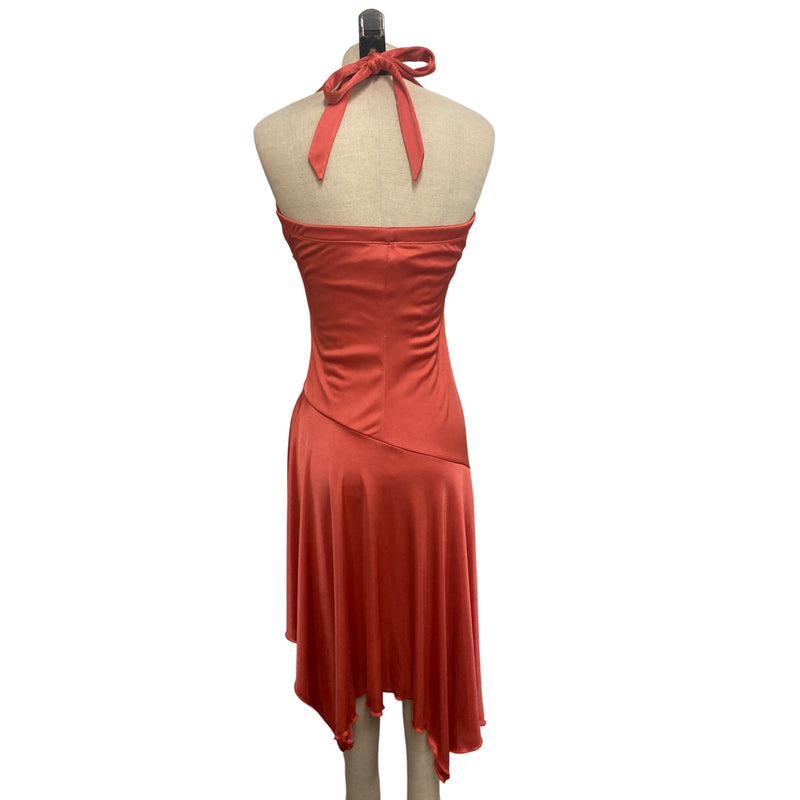 Charlotte Russe Red Halter Asymmetrical Cocktail Dress S