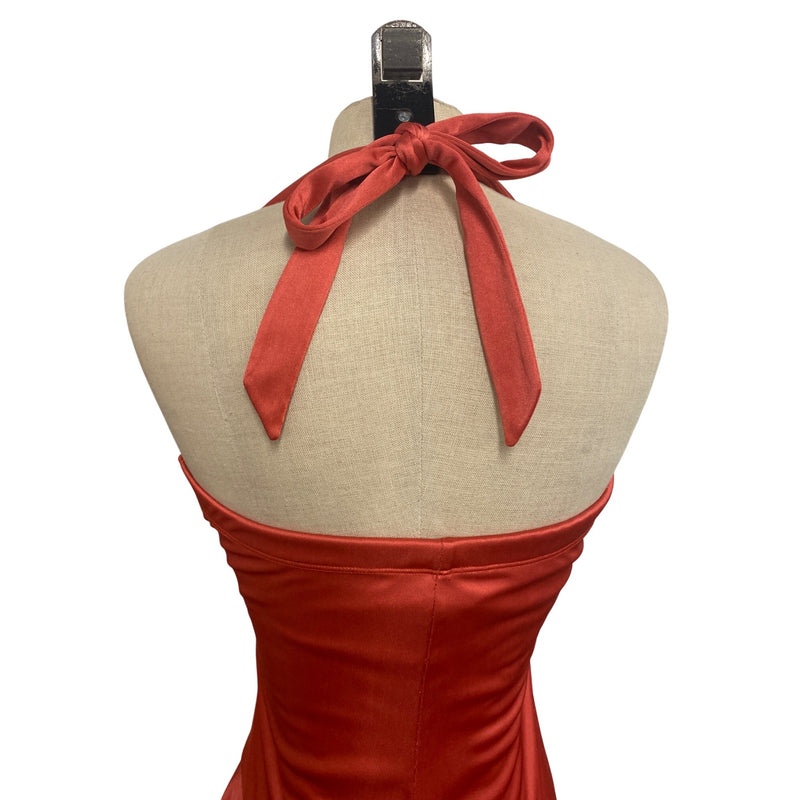 Charlotte Russe Red Halter Asymmetrical Cocktail Dress S