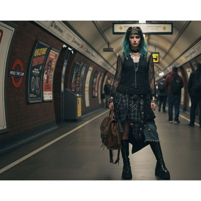 Altar’d State Black Lace Bell Sleeve Top With Scalloped Trim & Keyhole Neck