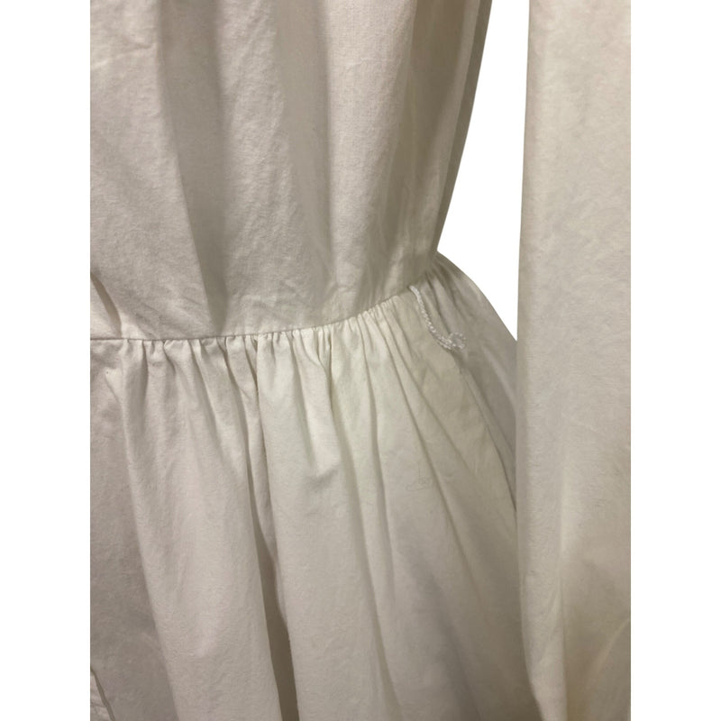 Ralph Lauren White Long-Sleeve Shirt Dress Button-Down A-Line