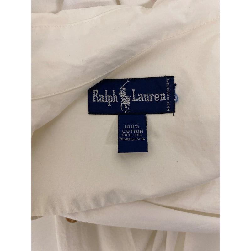 Ralph Lauren White Long-Sleeve Shirt Dress Button-Down A-Line