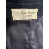 Evan Picone Petites 100% Wool Blazer Dark Navy Blue Jacket Authentic Vintage Union Made in USA