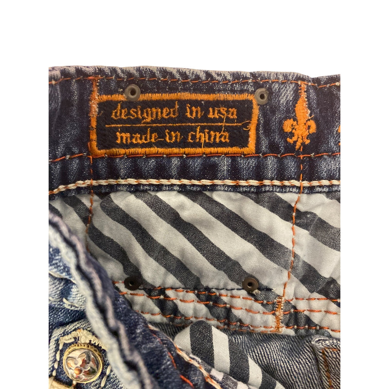 Rock Revival Mens Distressed Jean Pant Boot Cut Denim Jeans Super Cool