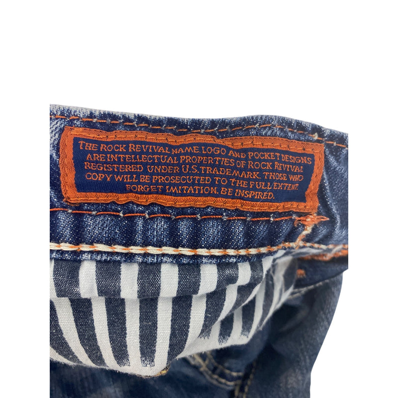 Rock Revival Mens Distressed Jean Pant Boot Cut Denim Jeans Super Cool