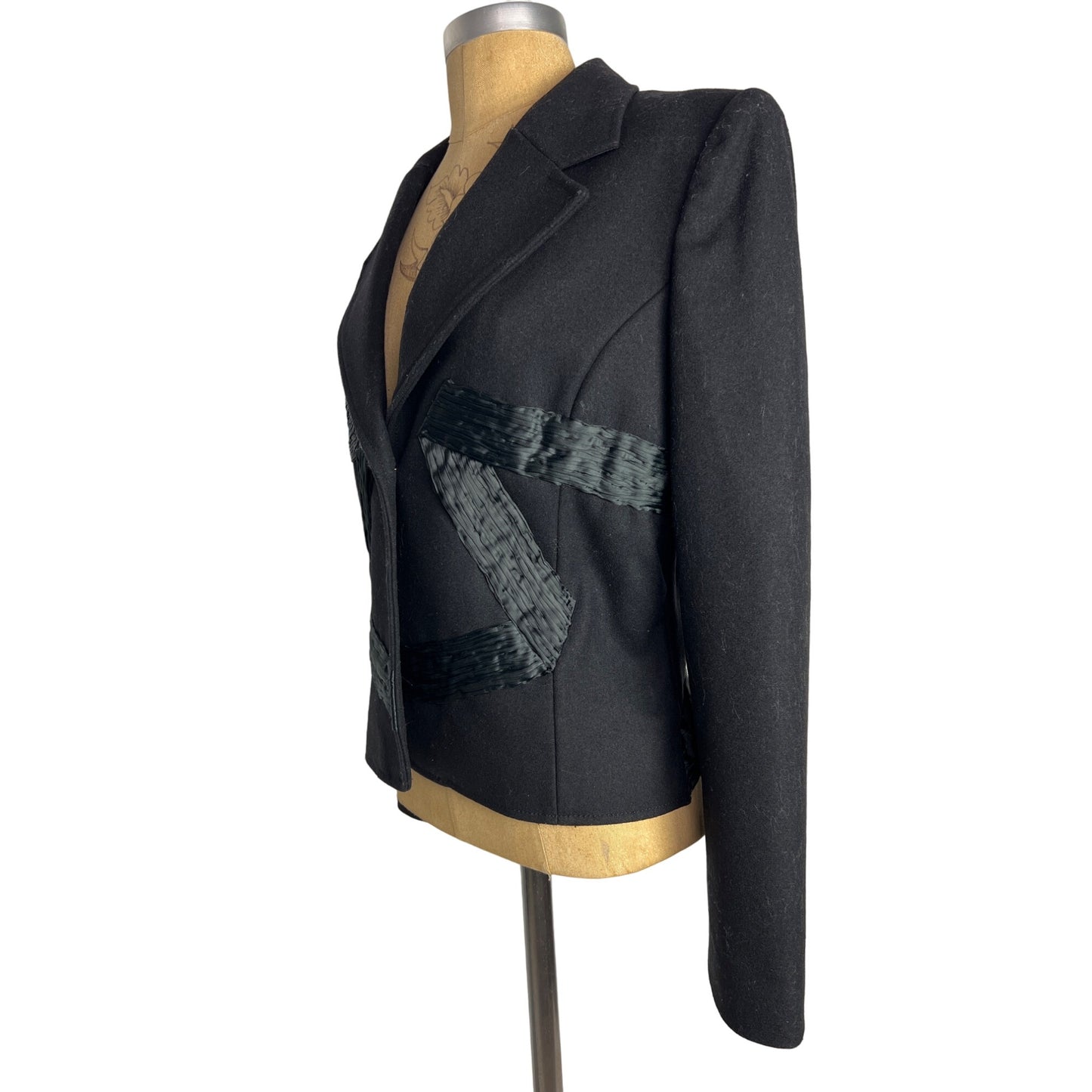 Emporio Armani Authentic Vintage Women's 8 Black Tuxedo Jacket