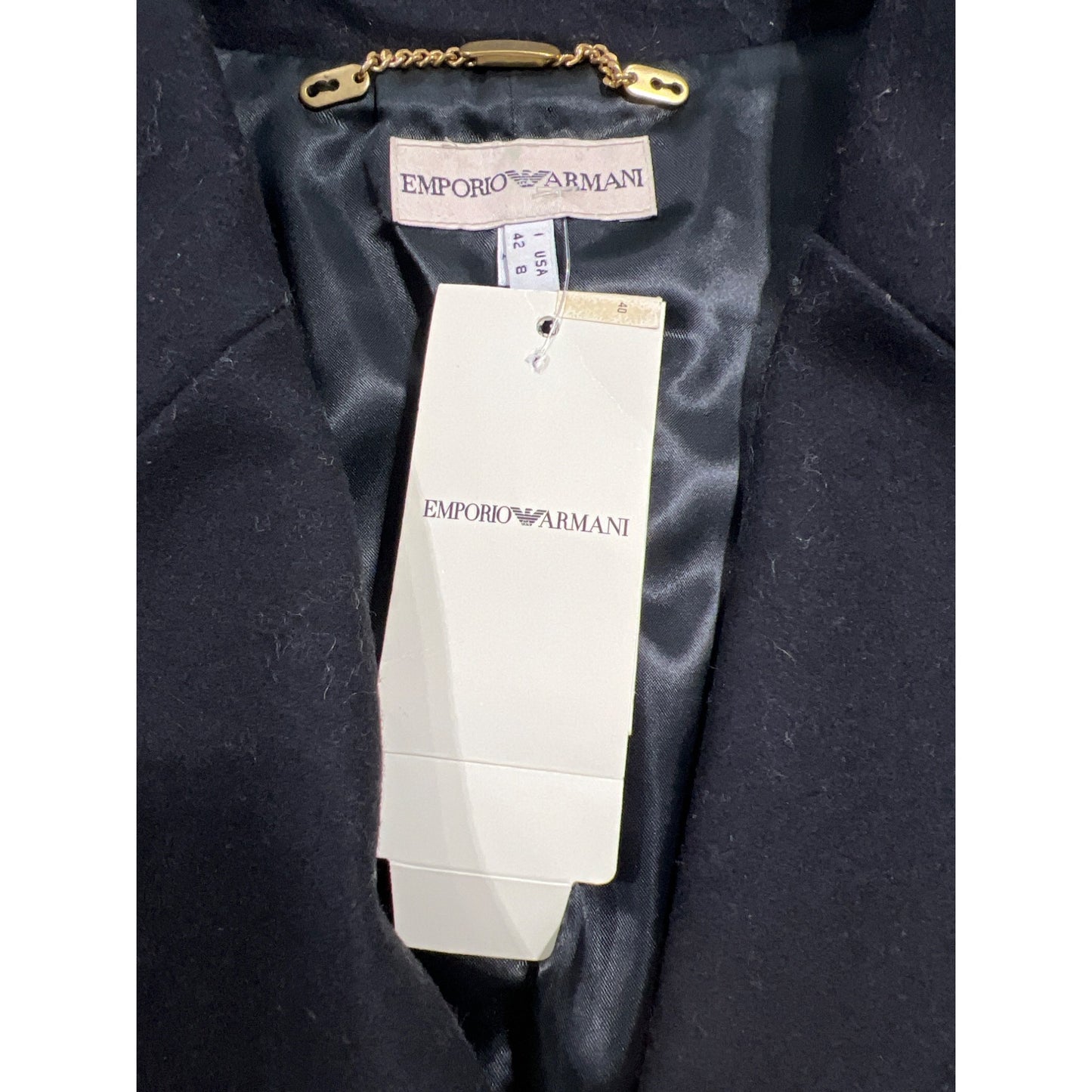 Emporio Armani Authentic Vintage Women's 8 Black Tuxedo Jacket